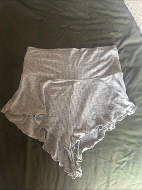 Negative Underwear Gray High-Waist Ruffle Shorts